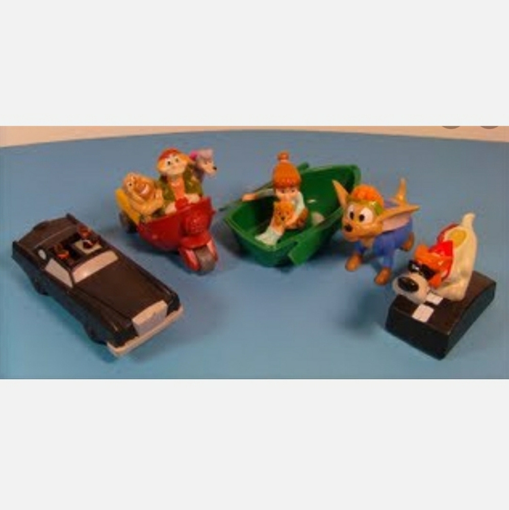 COMPLETE SET Oliver & Company 1996 Burger King Kids Meal Toys UNOPENED